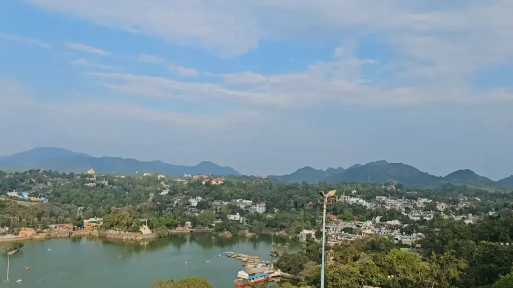 View of Nakki Lake and Mount Abu town from Toad Rock viewpoint